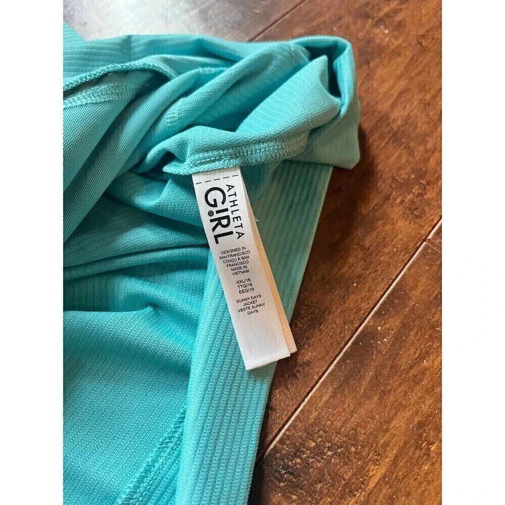 Athleta Girls Full Zip Long SLeeve Light Weight Hoodie Sz XXL/16